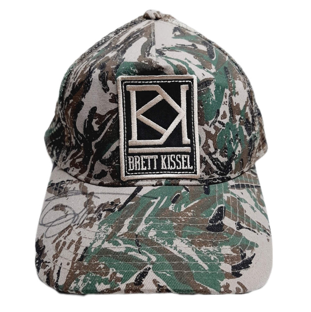 🍒 BRETT KISSEL Autographed Hat - Vintage Baseball Ball Cap One Size Camo 90's